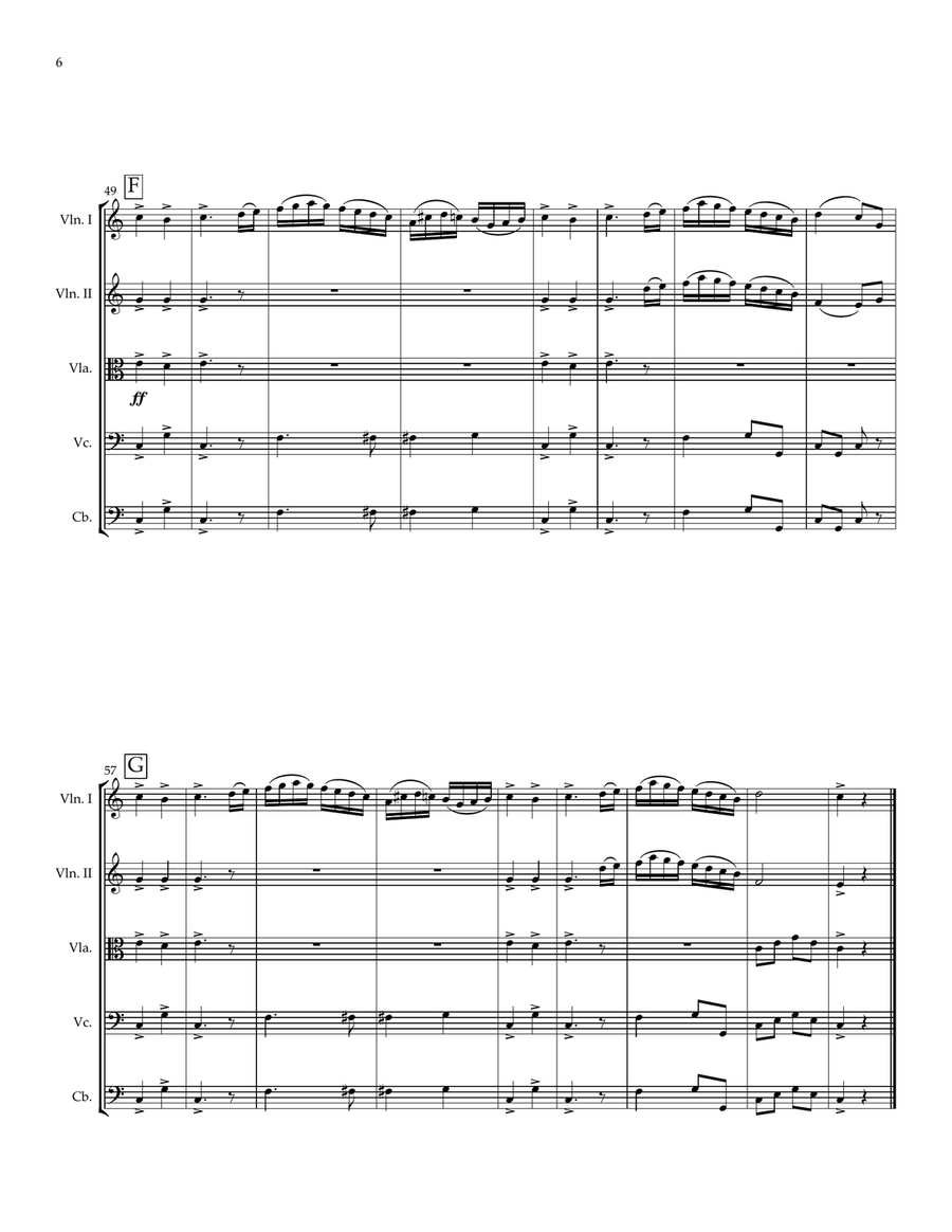 Four Cotillions for String Orchestra Chamber Music scores gallery preview page 6