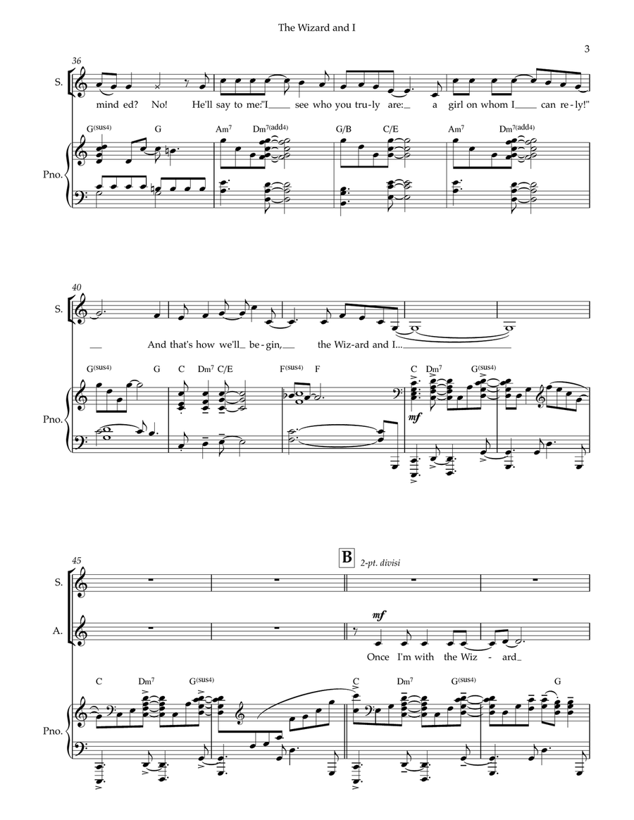 The Wizard And I SSA scores gallery preview page 3