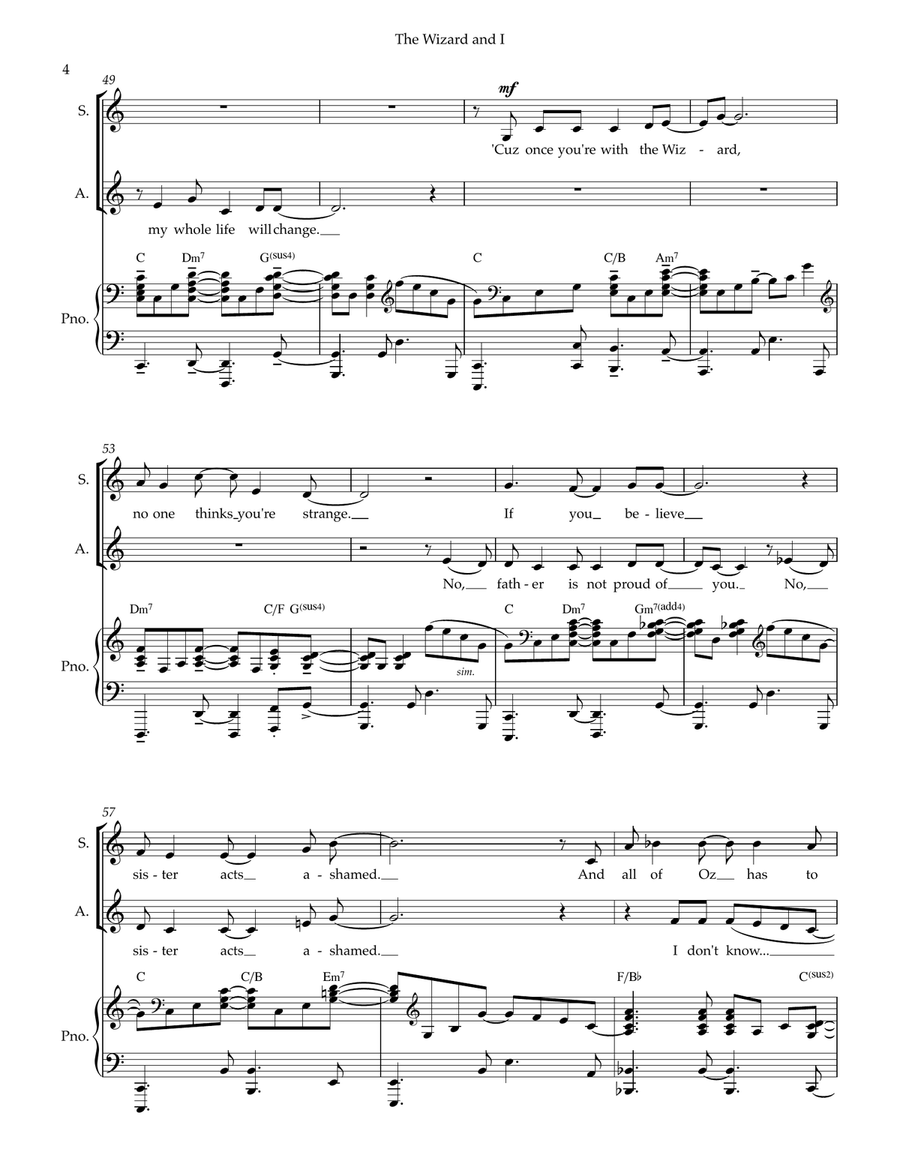 The Wizard And I SSA scores gallery preview page 4