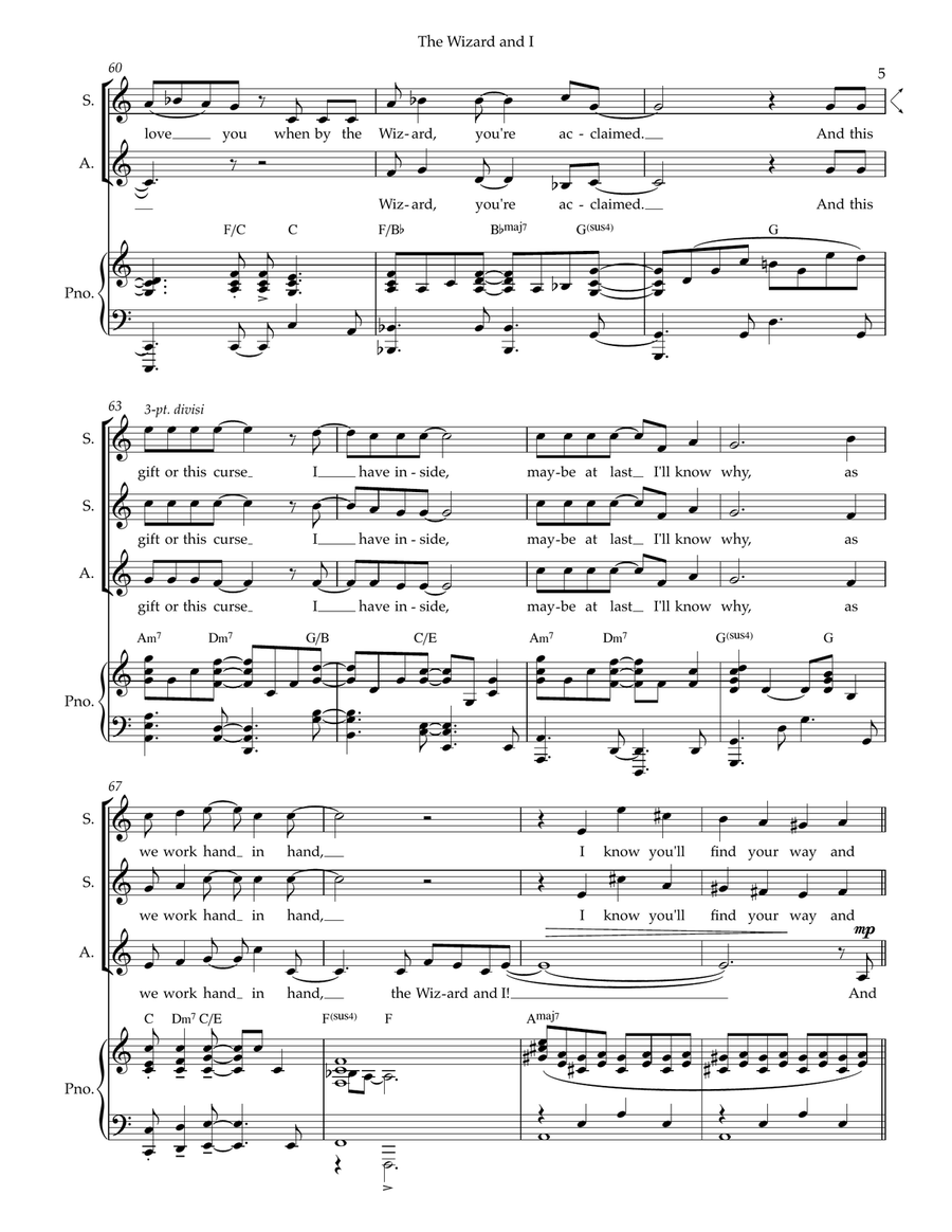 The Wizard And I SSA scores gallery preview page 5