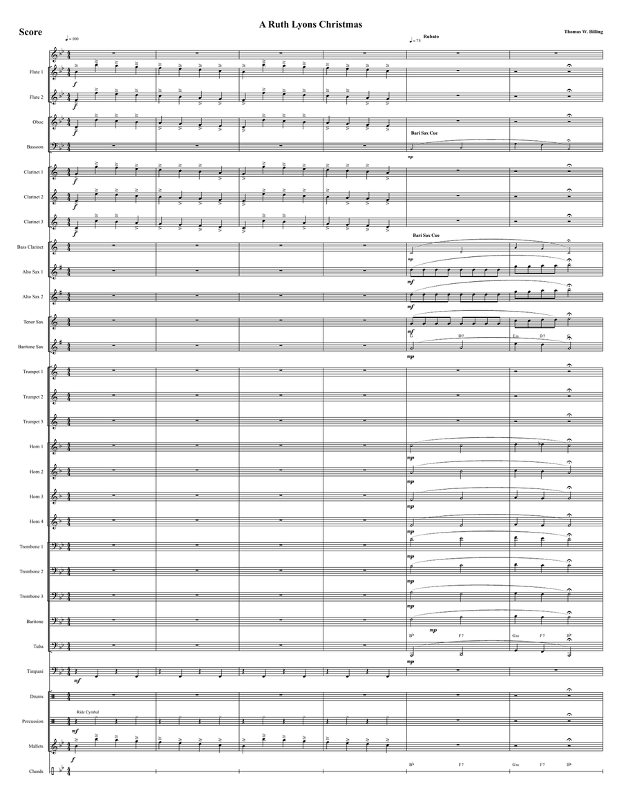 A Ruth Lyons Christmas A Ruth Lyons Christmas Concert Band scores gallery preview page 1