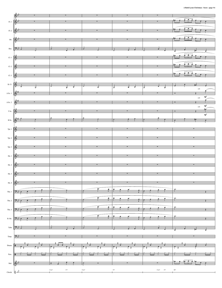 A Ruth Lyons Christmas A Ruth Lyons Christmas Concert Band scores gallery preview page 6