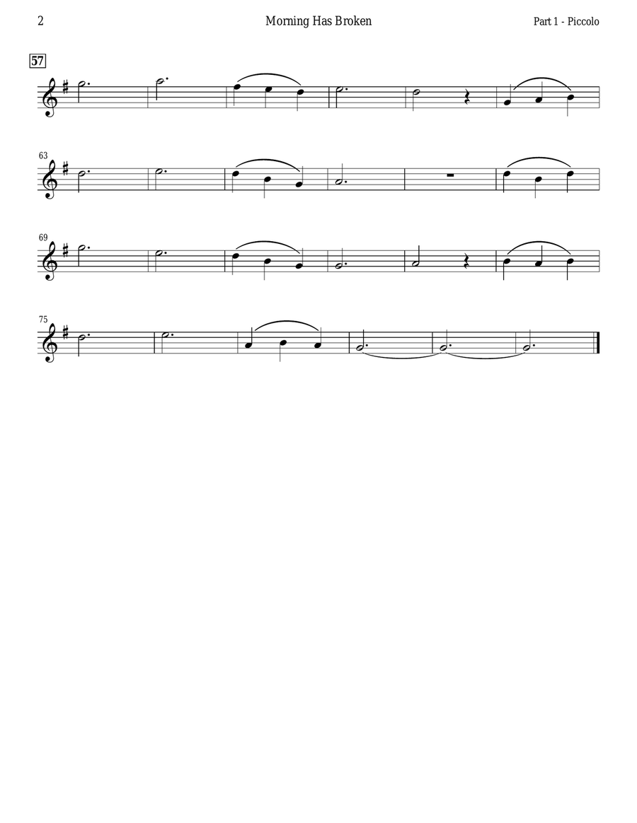 Morning Has Broken (Flute Trio - High) Woodwind Trio scores gallery preview page 6
