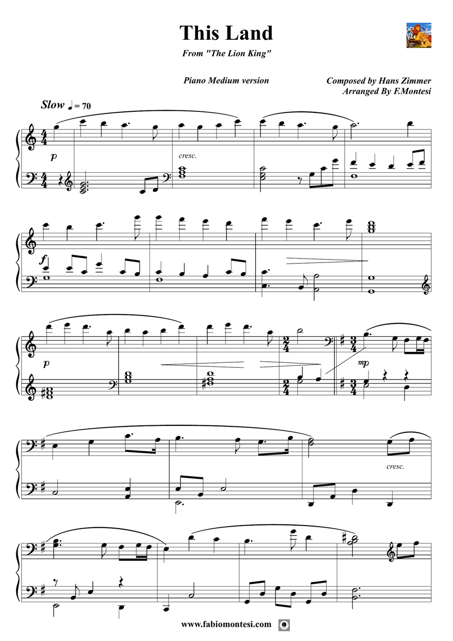This Land This Land Piano Solo scores gallery preview page 1