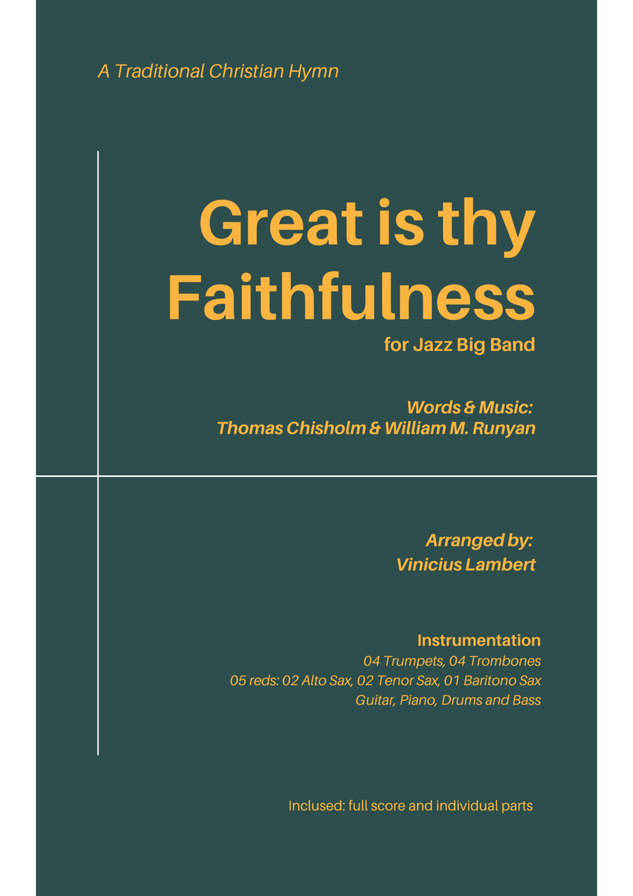Great is Thy Faithfulness (Tu Es Fiel) Jazz Ensemble scores gallery preview page 1