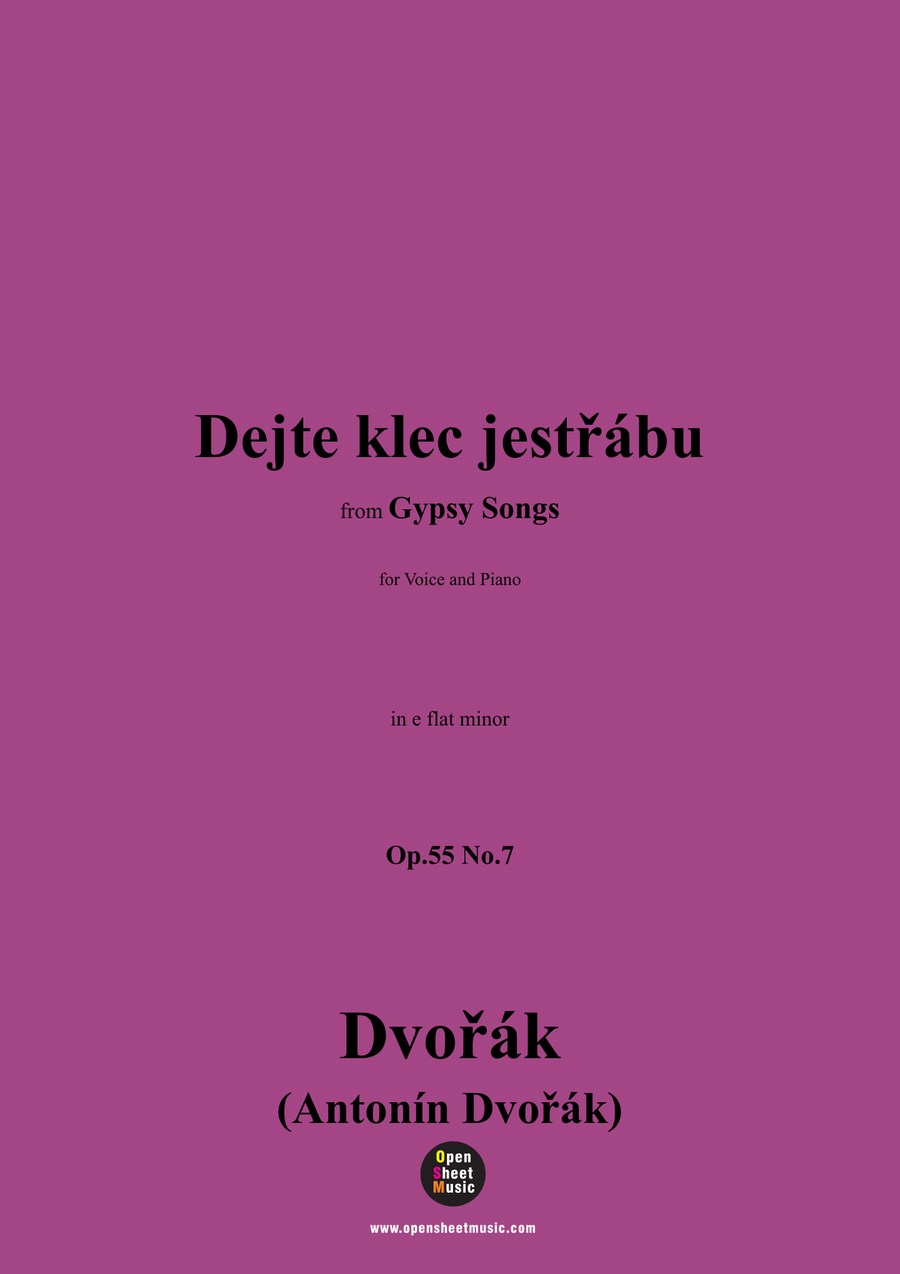 A. Dvořák-Dejte klec jestřábu,in e flat minor Piano, Vocal scores gallery preview page 1