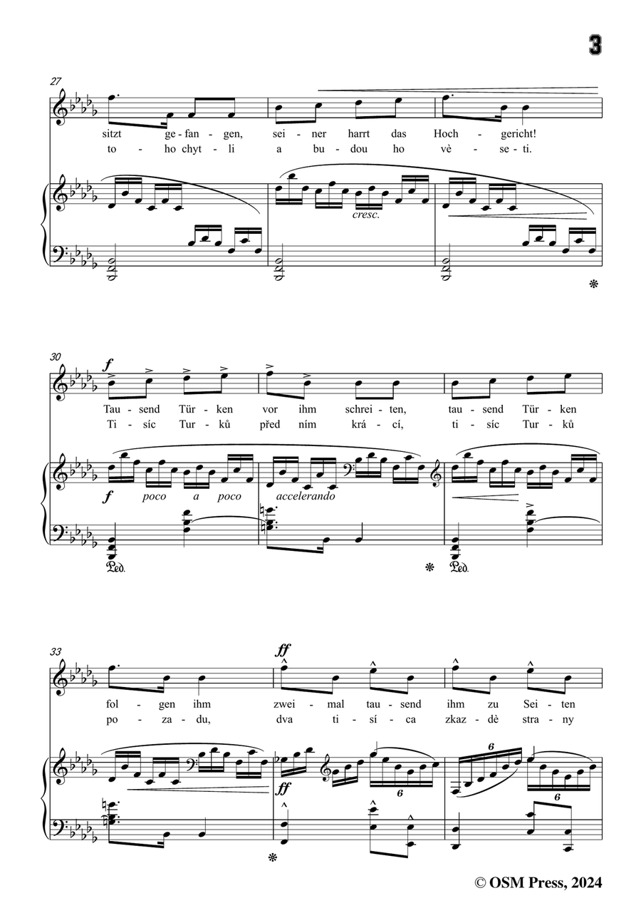 A. Dvořák-Koljas,píseň kleftská,in b flat minor Piano, Vocal scores gallery preview page 5