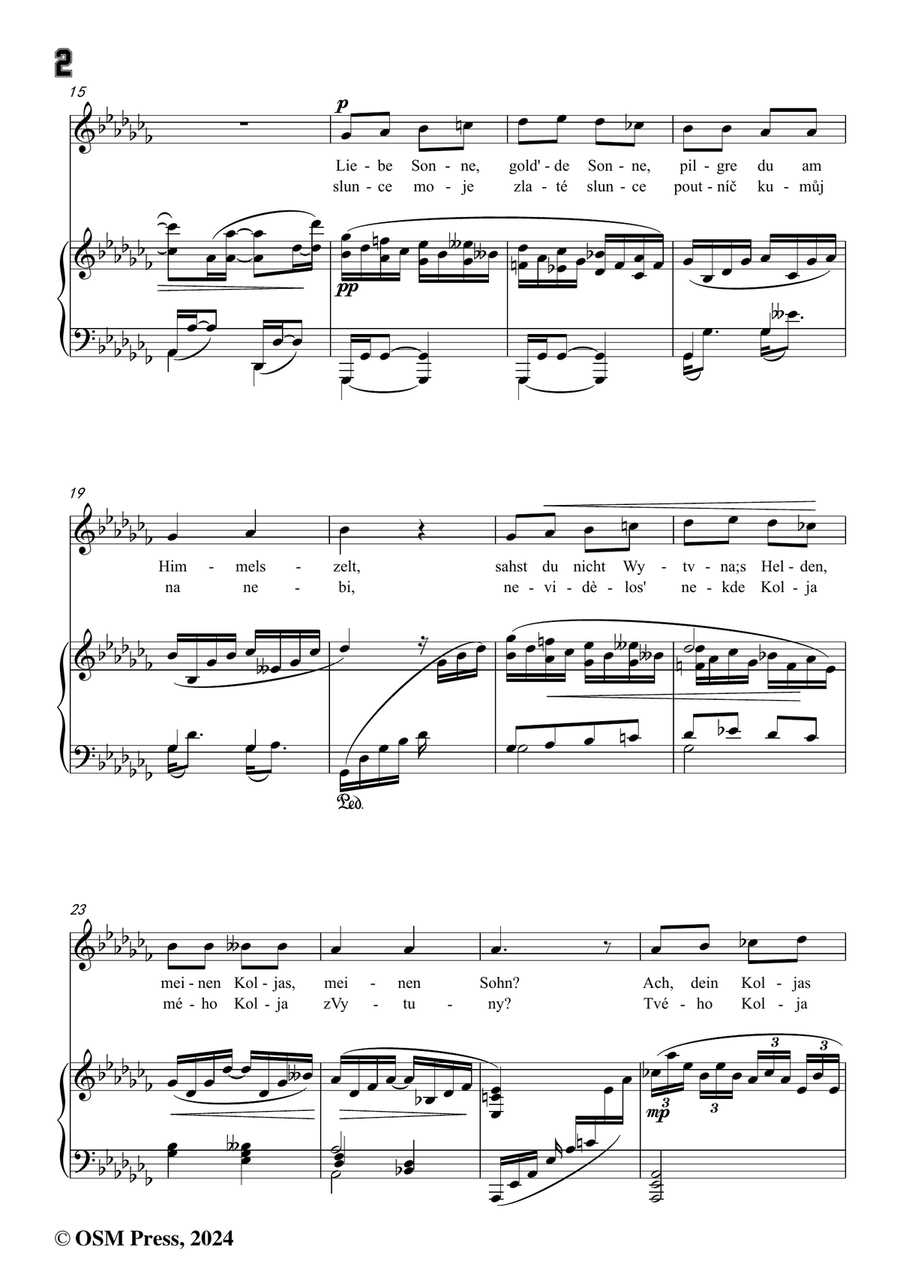 A. Dvořák-Koljas,píseň kleftská,in a flat minor Piano, Vocal scores gallery preview page 4
