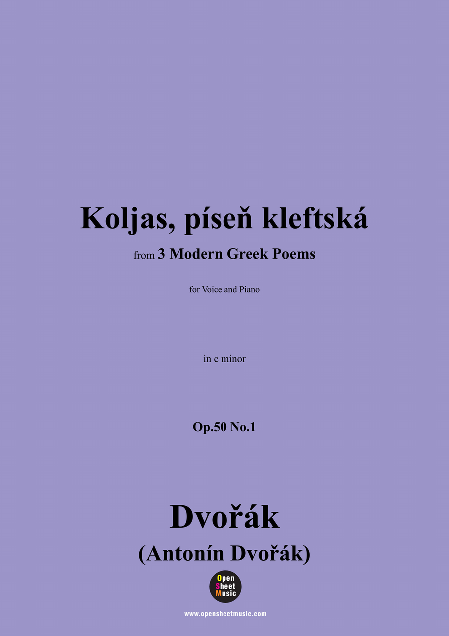 A. Dvořák-Koljas,píseň kleftská,in c minor Piano, Vocal scores gallery preview page 1