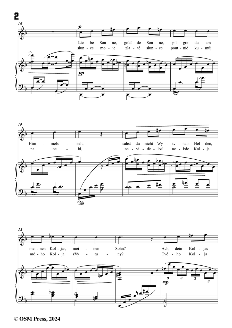 A. Dvořák-Koljas,píseň kleftská,in d minor Piano, Vocal scores gallery preview page 4