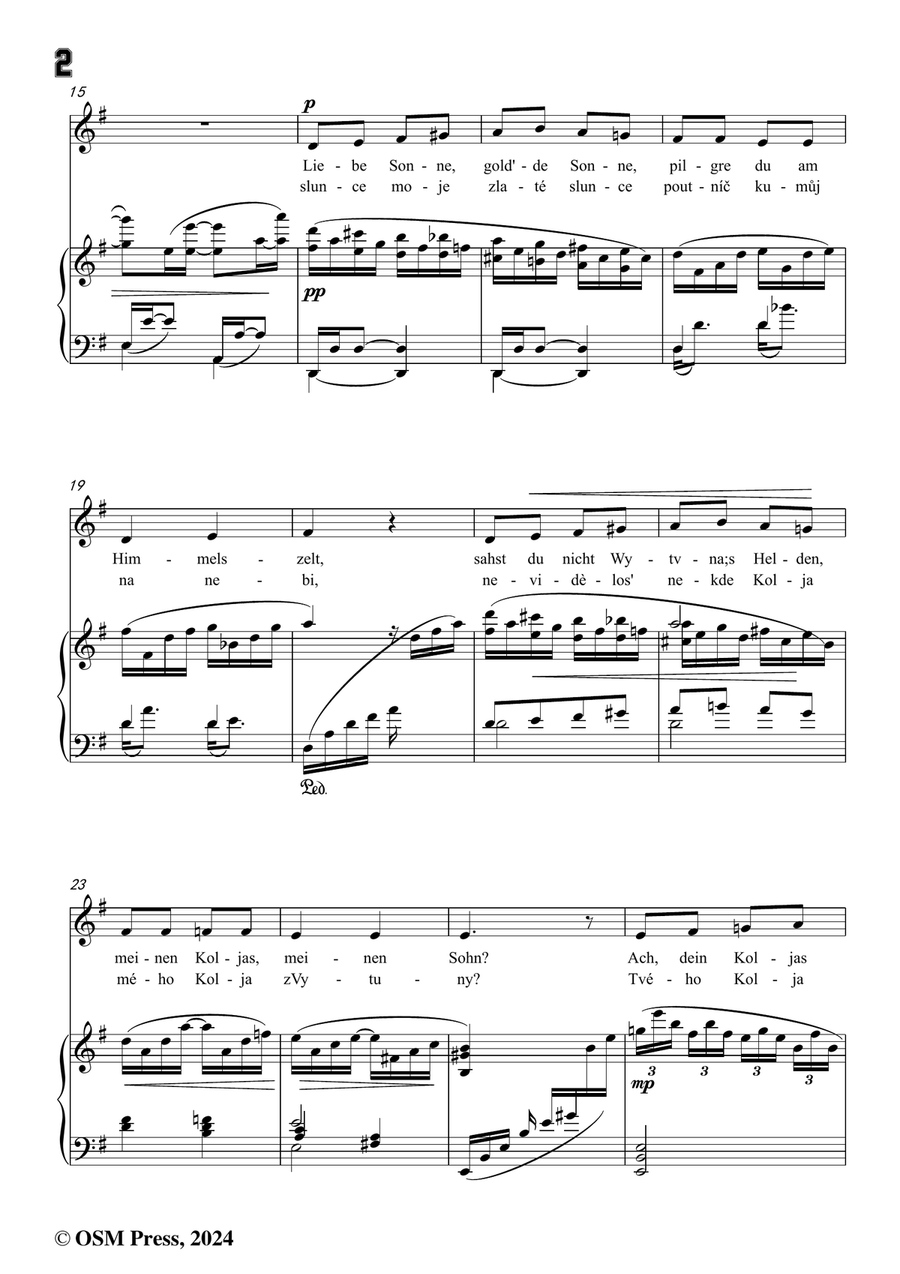 A. Dvořák-Koljas,píseň kleftská,in e minor Piano, Vocal scores gallery preview page 4