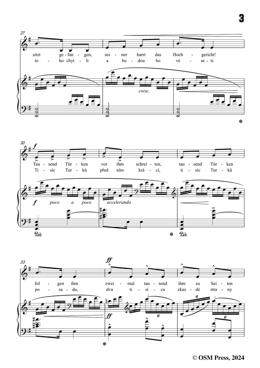 A. Dvořák-Koljas,píseň kleftská,in e minor Piano, Vocal scores gallery preview page 5