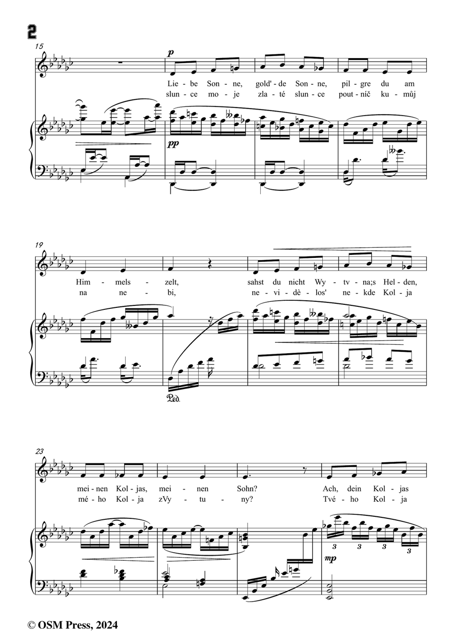 A. Dvořák-Koljas,píseň kleftská,in e flat minor Piano, Vocal scores gallery preview page 4