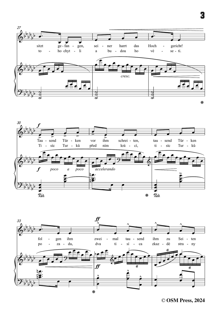 A. Dvořák-Koljas,píseň kleftská,in e flat minor Piano, Vocal scores gallery preview page 5