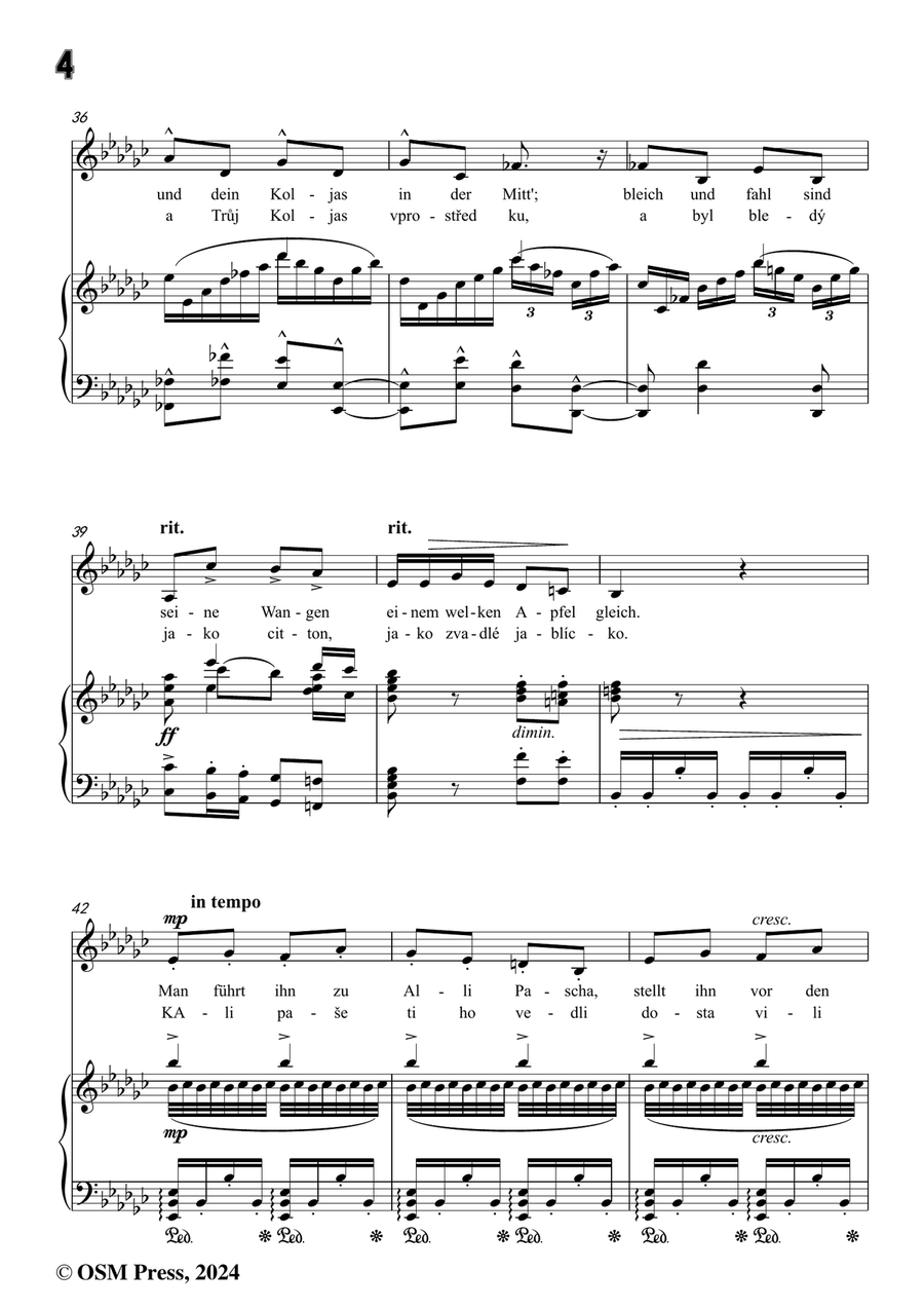 A. Dvořák-Koljas,píseň kleftská,in e flat minor Piano, Vocal scores gallery preview page 6