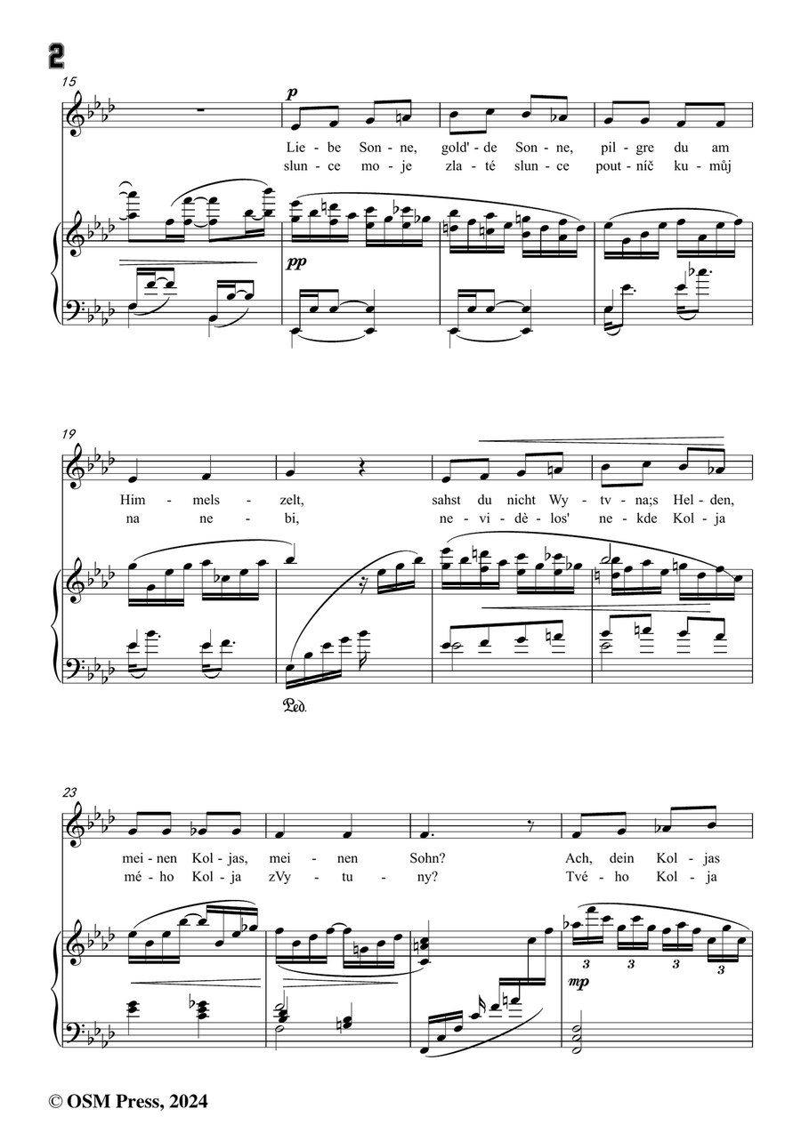 A. Dvořák-Koljas,píseň kleftská,in f minor Piano, Vocal scores gallery preview page 4