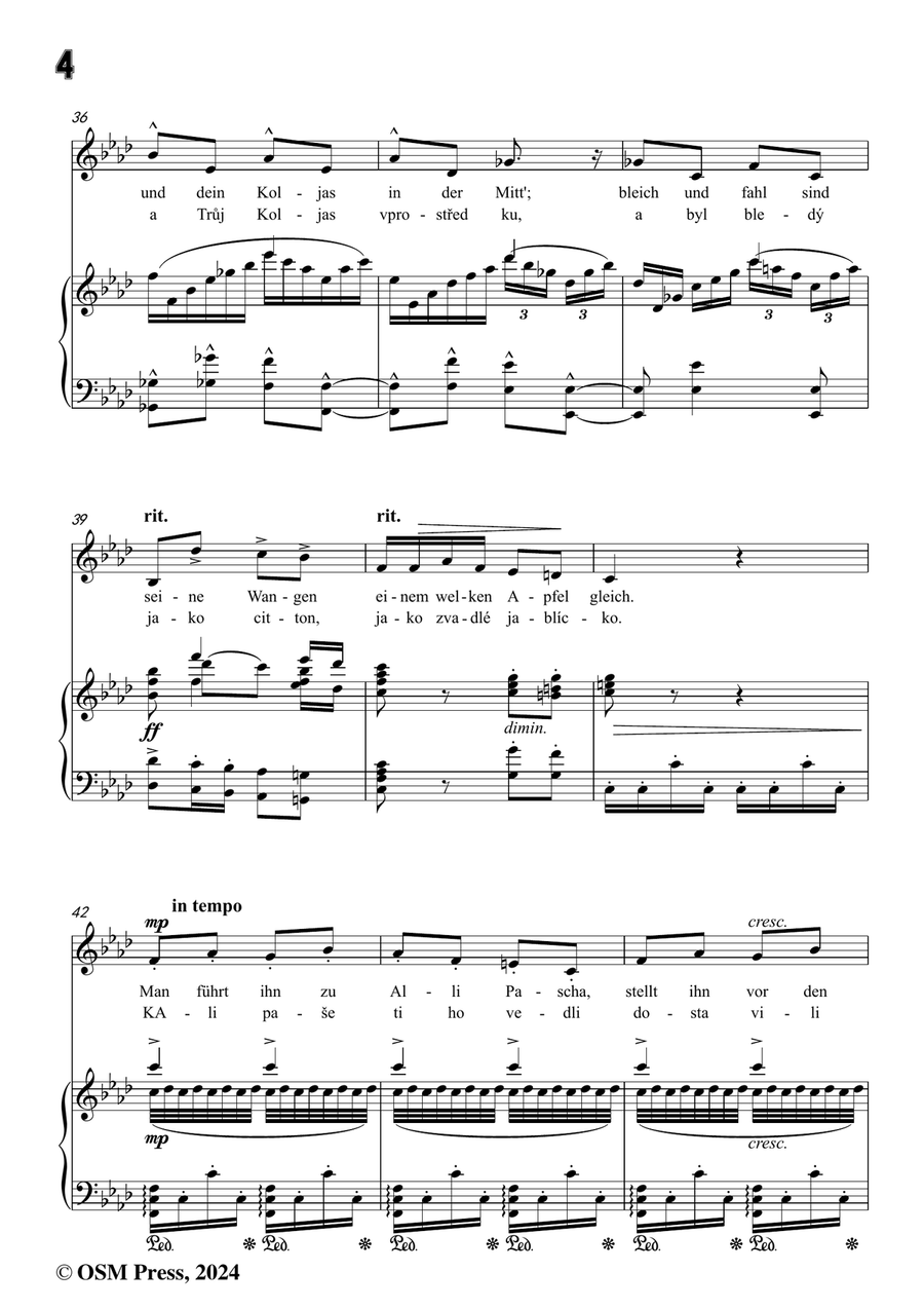 A. Dvořák-Koljas,píseň kleftská,in f minor Piano, Vocal scores gallery preview page 6