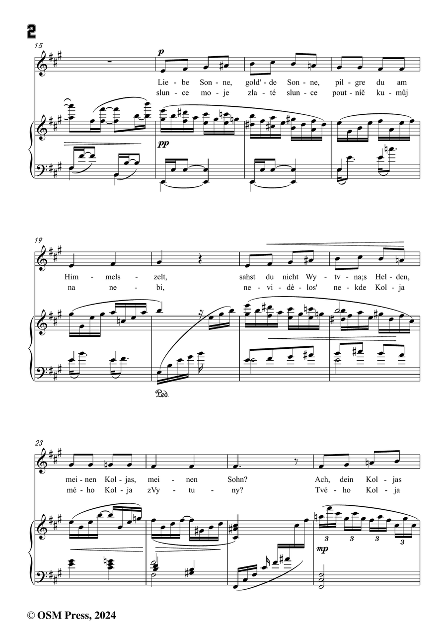 A. Dvořák-Koljas,píseň kleftská,in f sharp minor Piano, Vocal scores gallery preview page 4