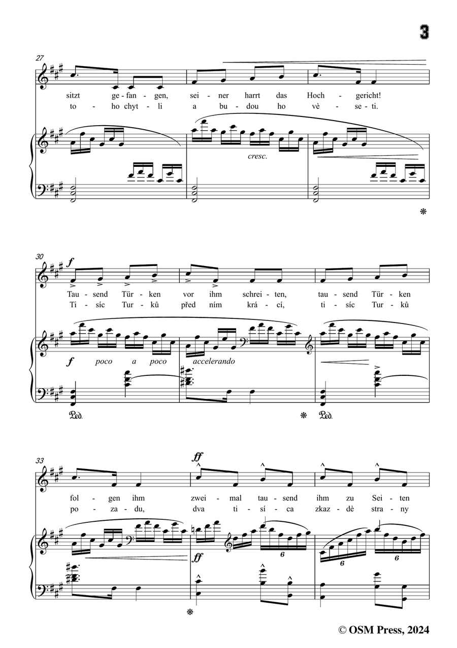 A. Dvořák-Koljas,píseň kleftská,in f sharp minor Piano, Vocal scores gallery preview page 5