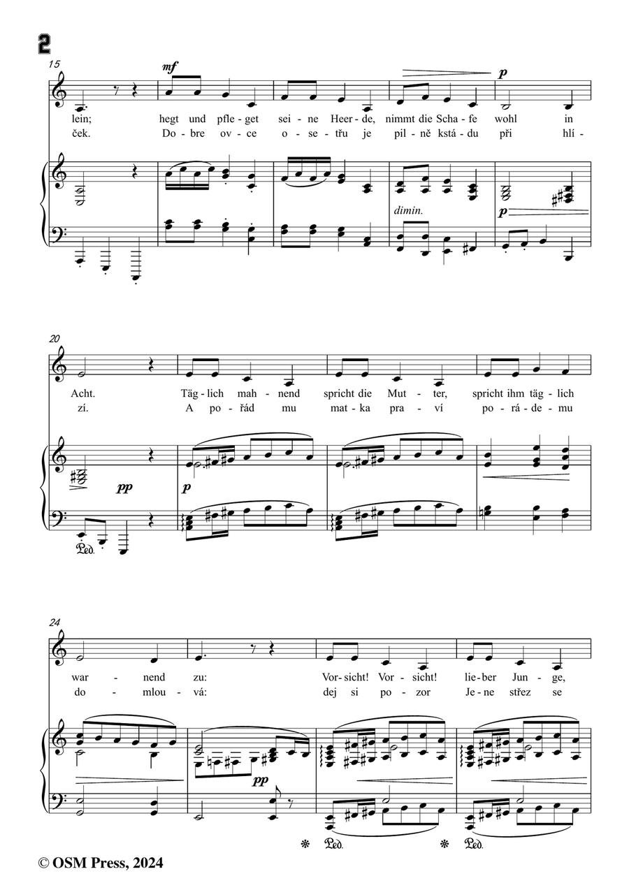 A. Dvořák-Nereidy,balada,in a minor Piano, Vocal scores gallery preview page 4