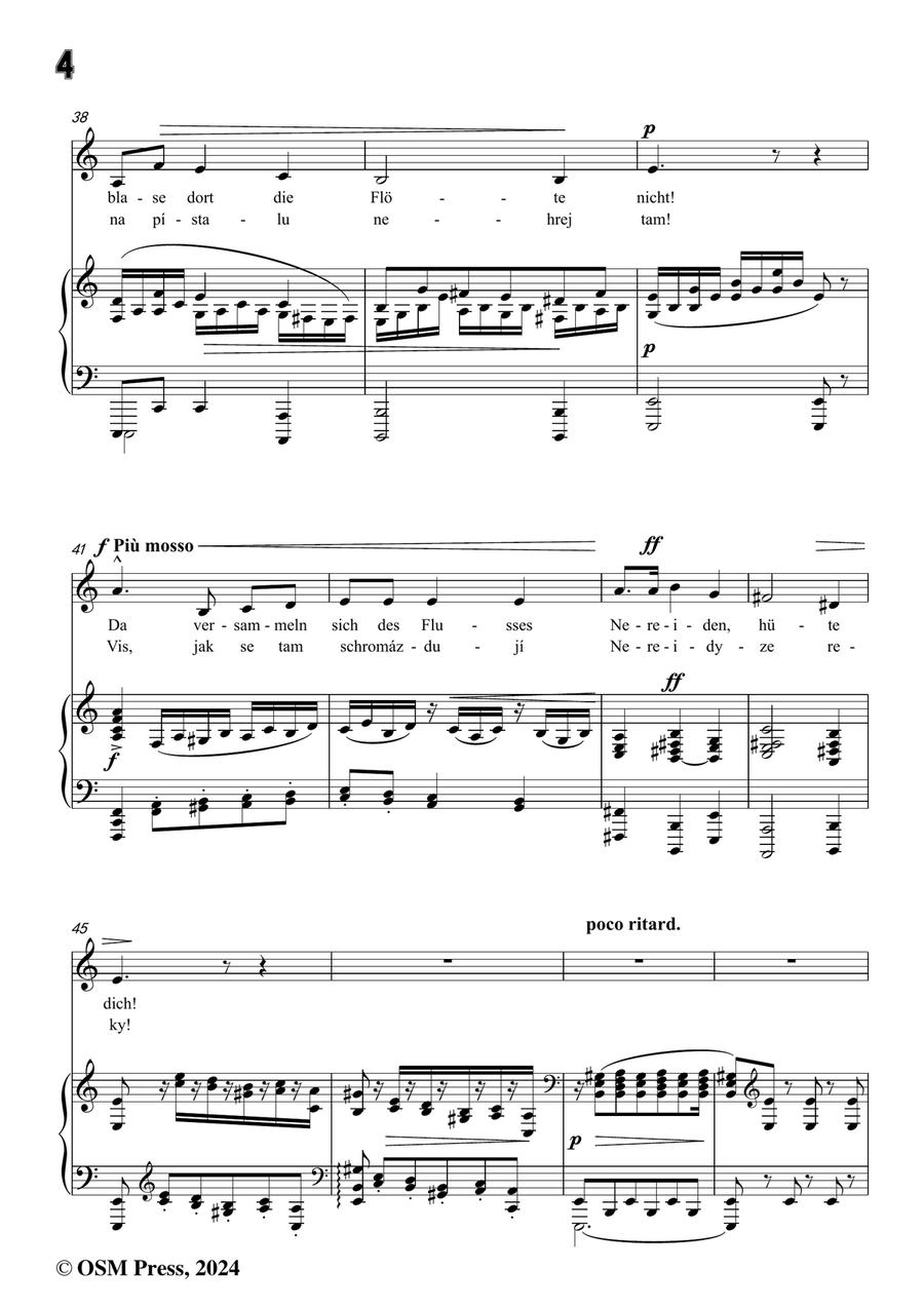 A. Dvořák-Nereidy,balada,in a minor Piano, Vocal scores gallery preview page 6