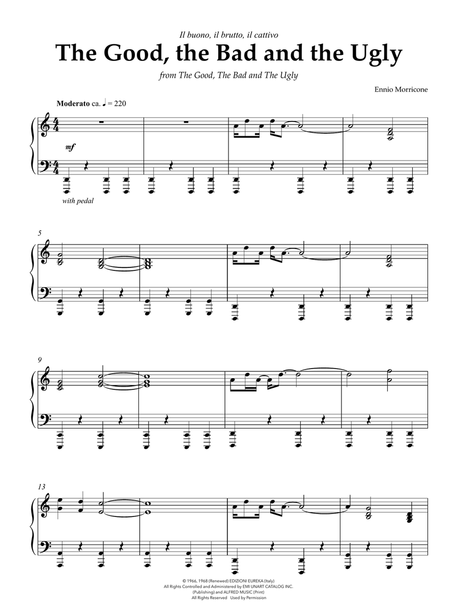 The Good, The Bad And The Ugly (Main Title) Piano Method scores gallery preview page 3