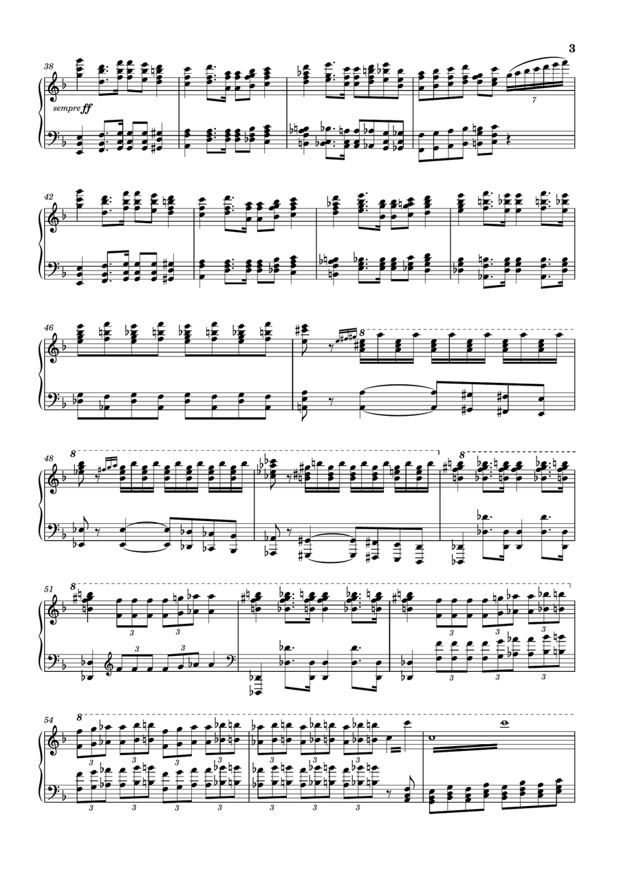 Tchaikovsky‬ - Symphony No. 4, Movement IV, for piano Piano Solo scores gallery preview page 3