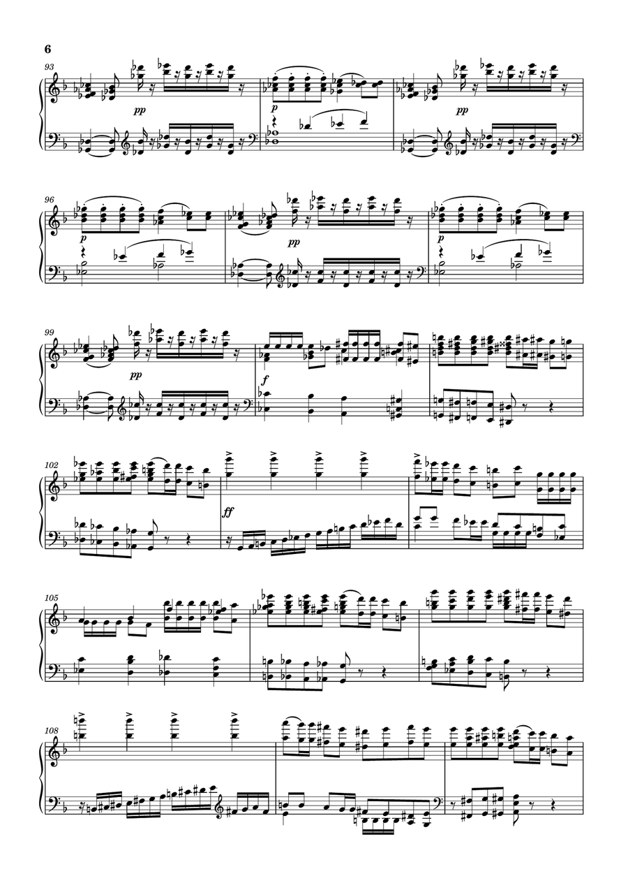 Tchaikovsky‬ - Symphony No. 4, Movement IV, for piano Piano Solo scores gallery preview page 6
