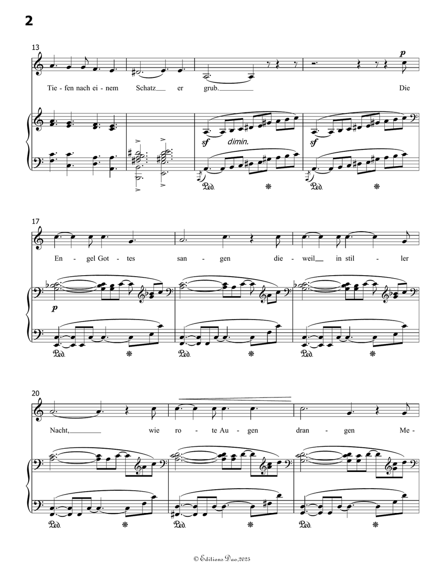 Der Schatzgräber, by Schumann, Op.45 No.1, in a minor Piano, Vocal scores gallery preview page 4