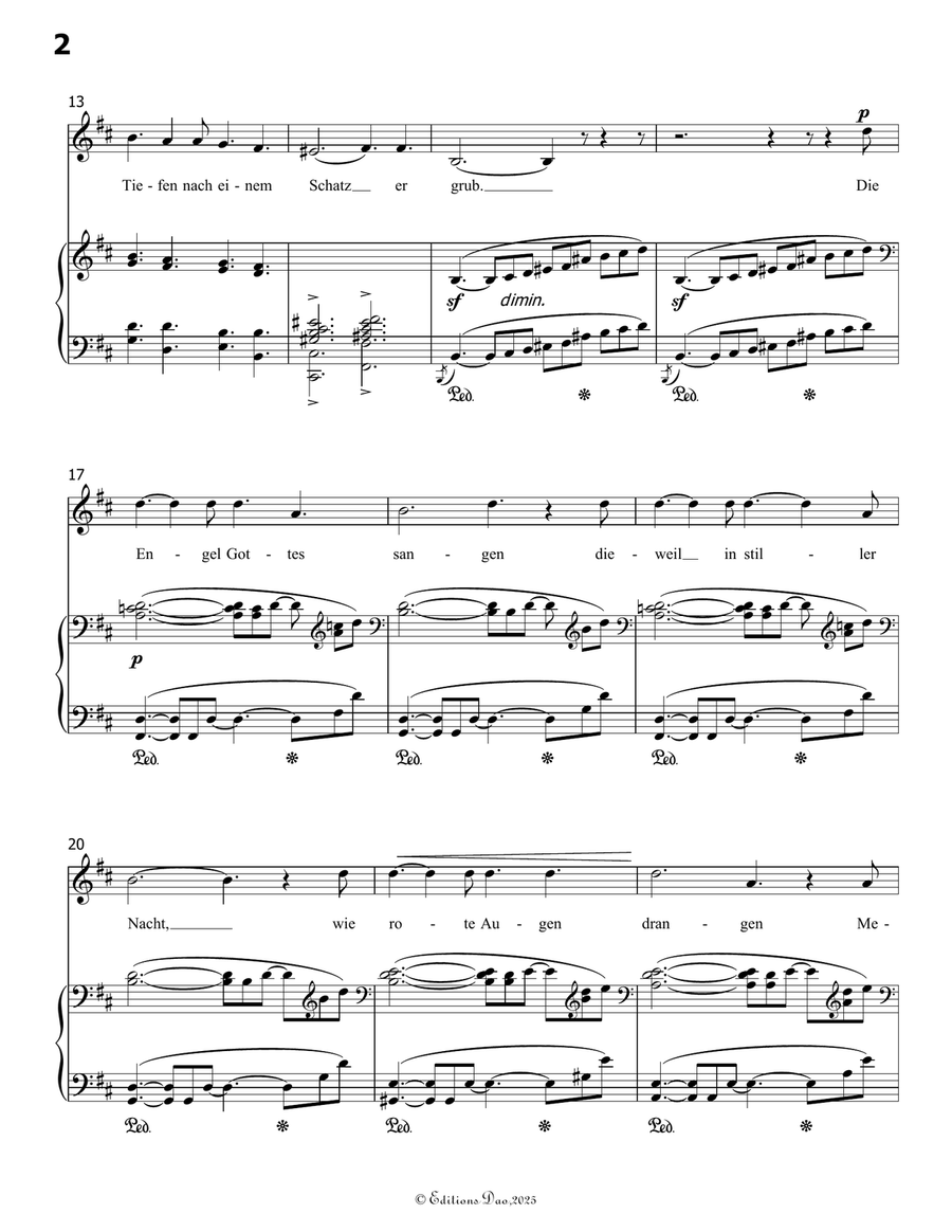 Der Schatzgräber, by Schumann, Op.45 No.1, in b minor Piano, Vocal scores gallery preview page 4