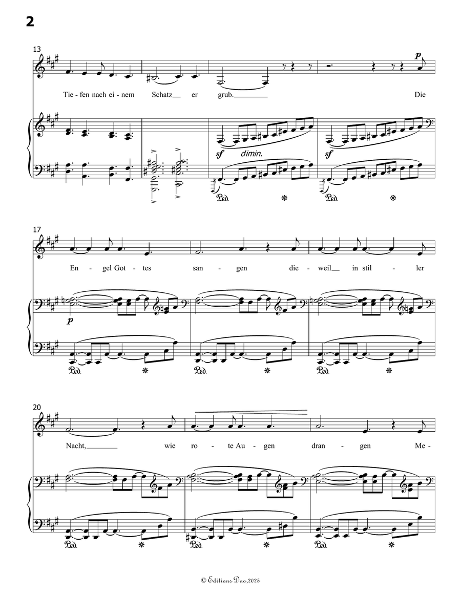 Der Schatzgräber, by Schumann, Op.45 No.1, in f sharp minor Piano, Vocal scores gallery preview page 4