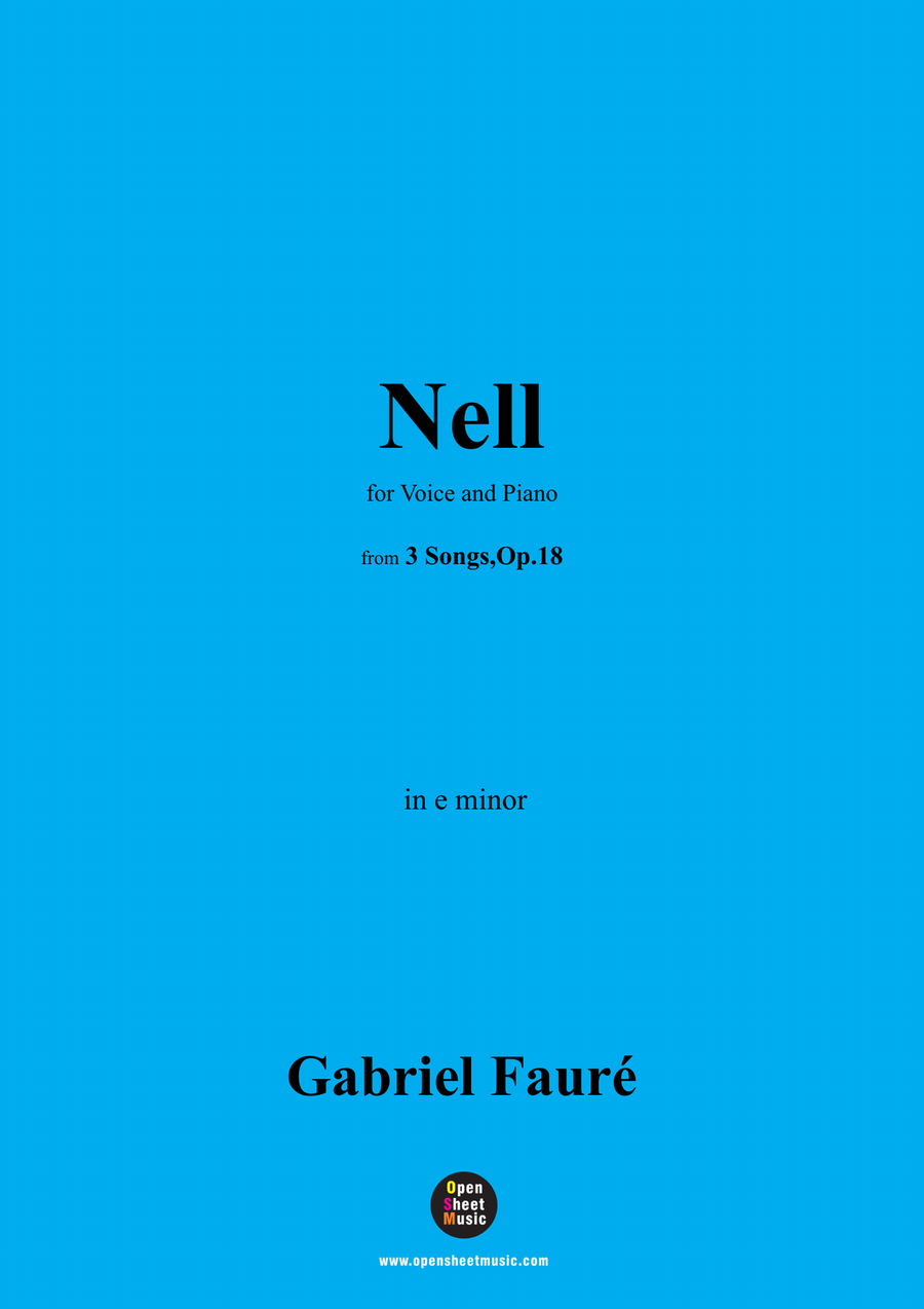 G. Fauré-Nell,in e minor G. Fauré-Nell,in e minor Piano, Vocal scores gallery preview page 1