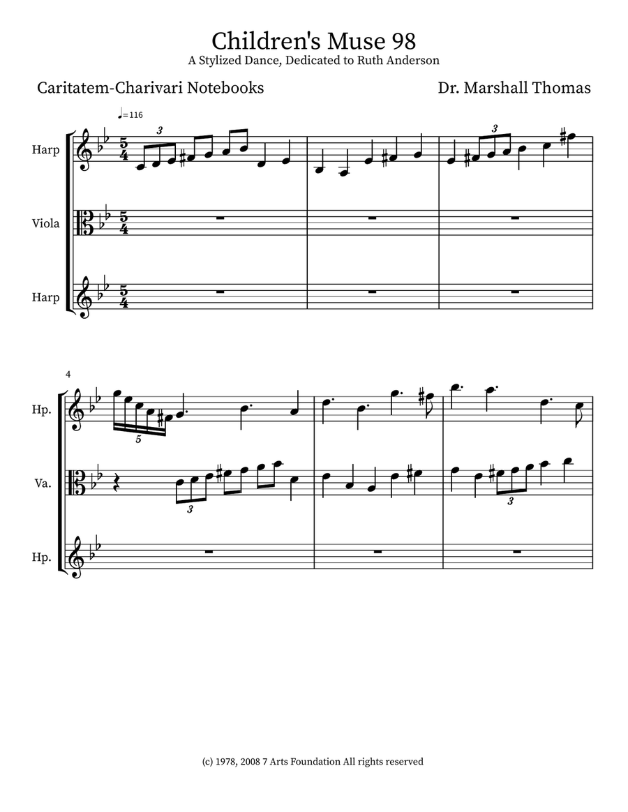 Children's Muse 98 Children's Muse 98 Small Ensemble scores gallery preview page 1