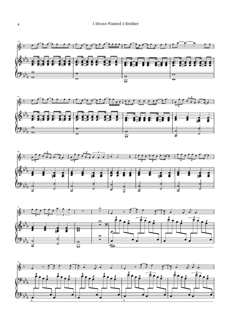 I Always Wanted A Brother Soprano Saxophone scores gallery preview page 4