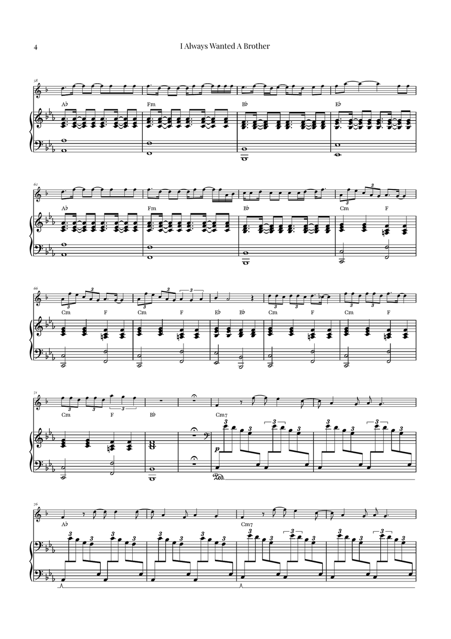 I Always Wanted A Brother Tenor Saxophone scores gallery preview page 4