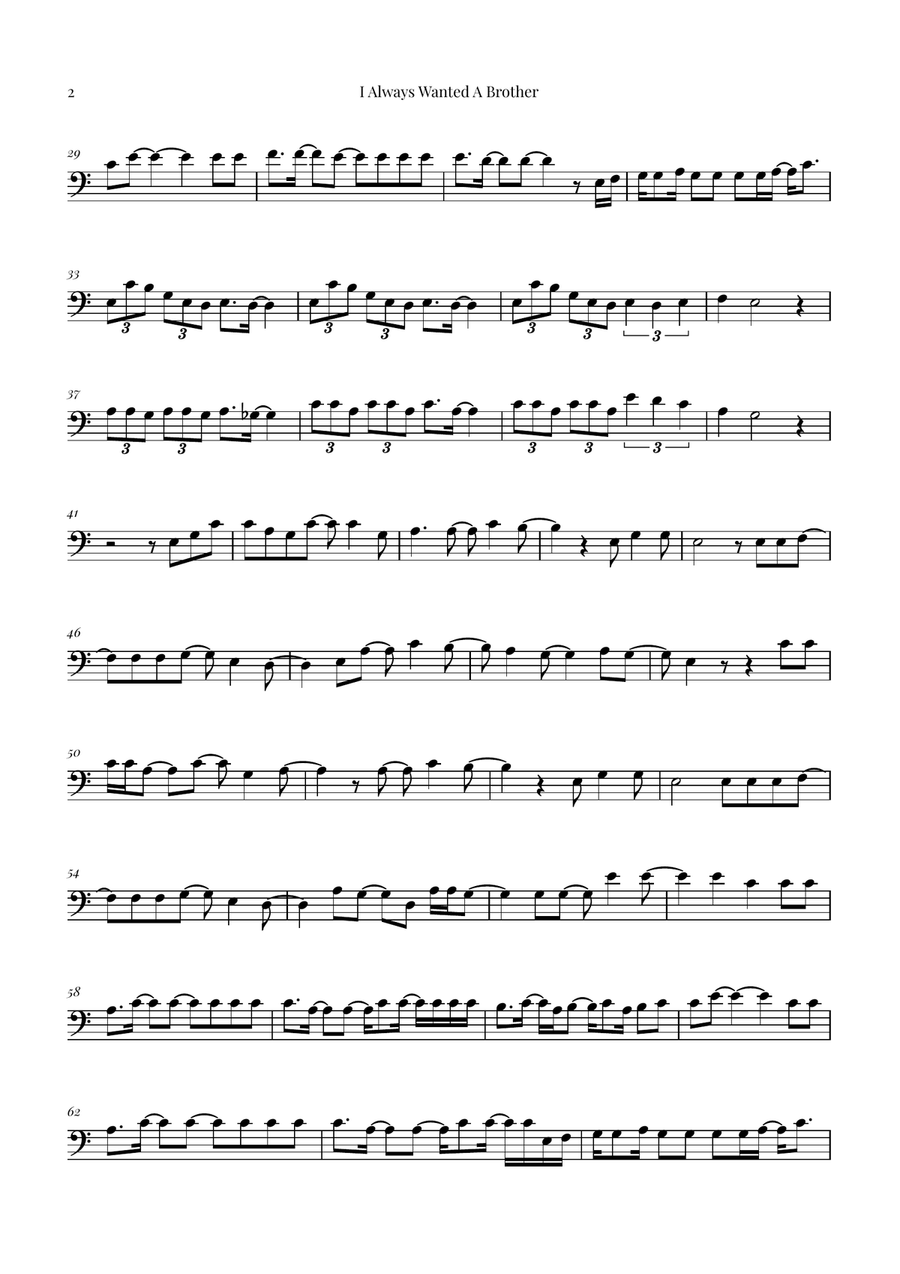 I Always Wanted A Brother Trombone Solo scores gallery preview page 2