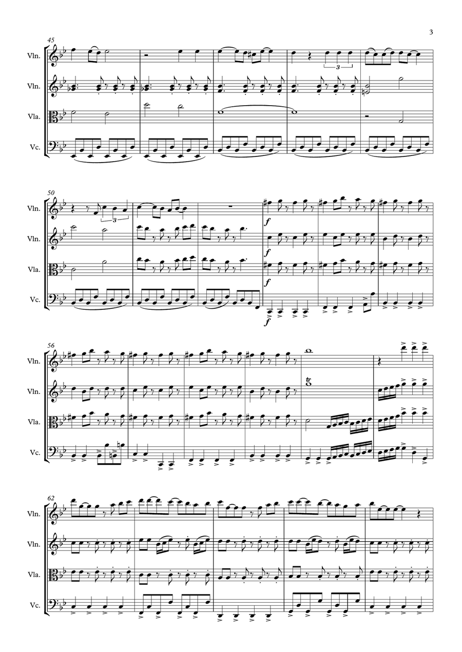 Can't Take My Eyes Off Of You String Quartet scores gallery preview page 3