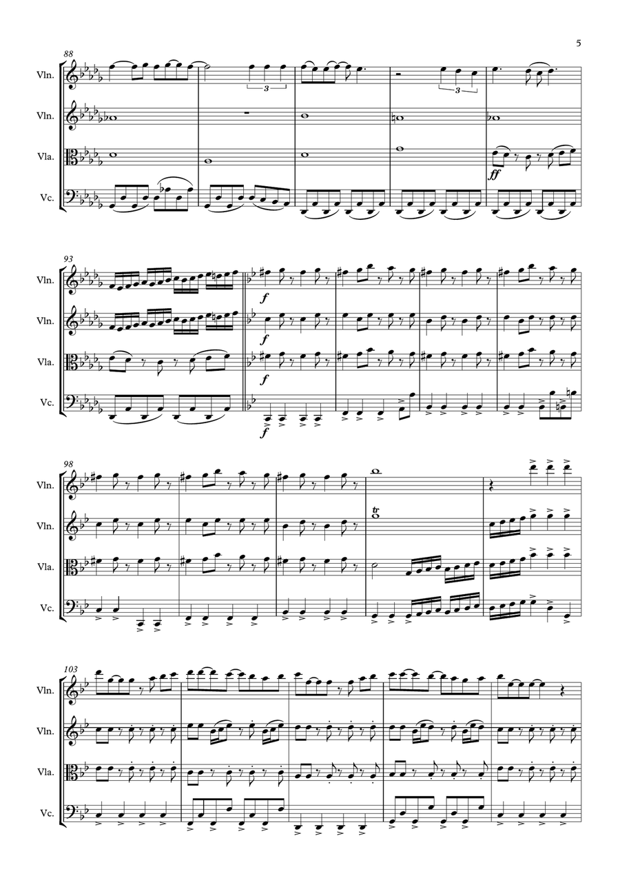 Can't Take My Eyes Off Of You String Quartet scores gallery preview page 5