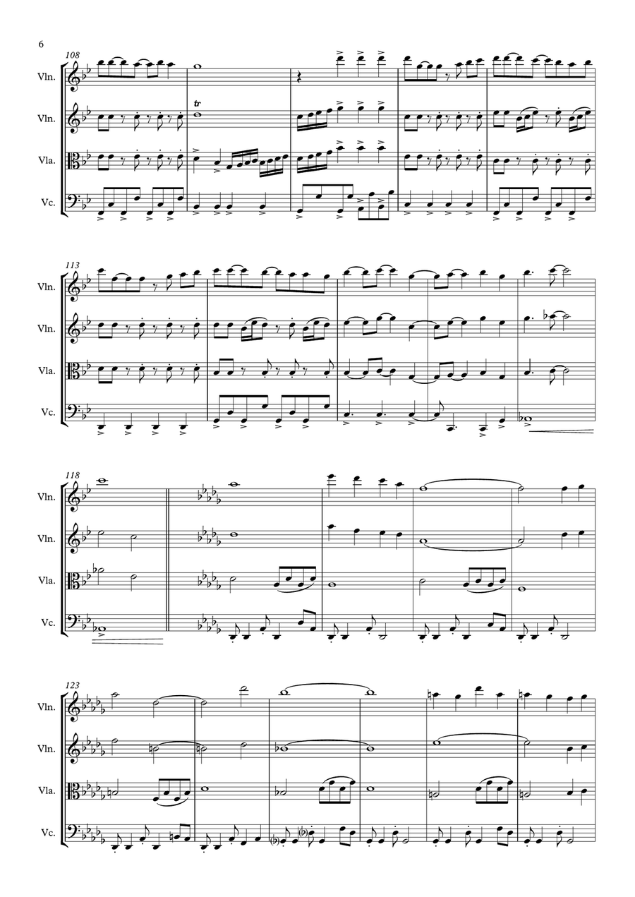 Can't Take My Eyes Off Of You String Quartet scores gallery preview page 6