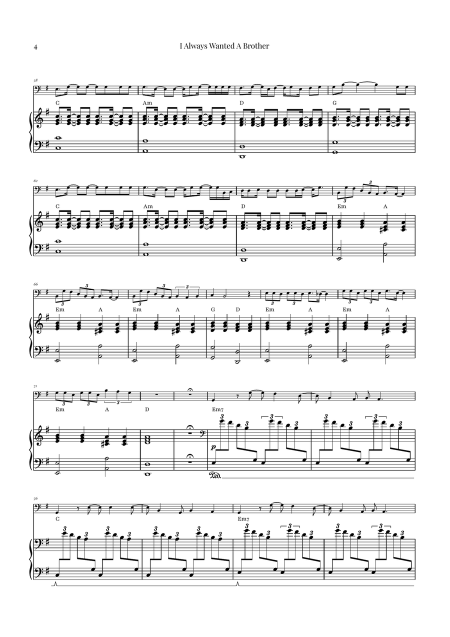 I Always Wanted A Brother Piano scores gallery preview page 4