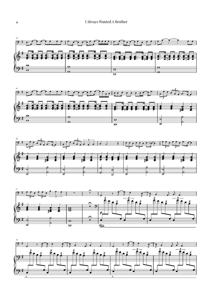 I Always Wanted A Brother Piano scores gallery preview page 4