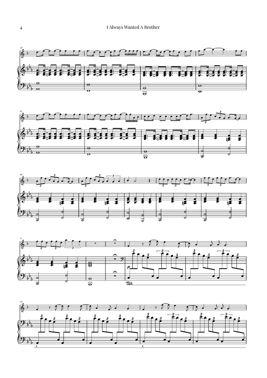 I Always Wanted A Brother B-Flat Clarinet scores gallery preview page 4