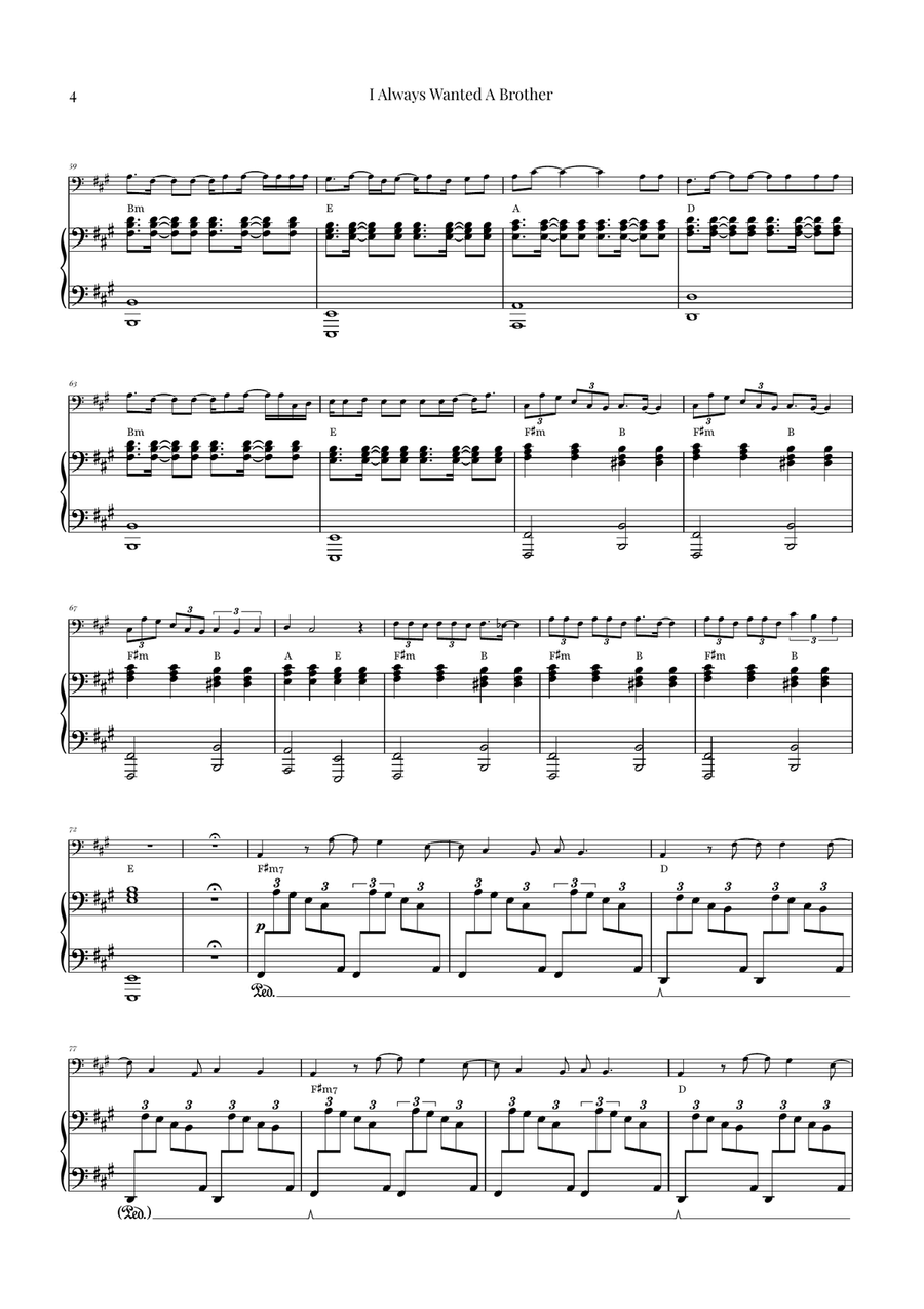 I Always Wanted A Brother Double Bass scores gallery preview page 4