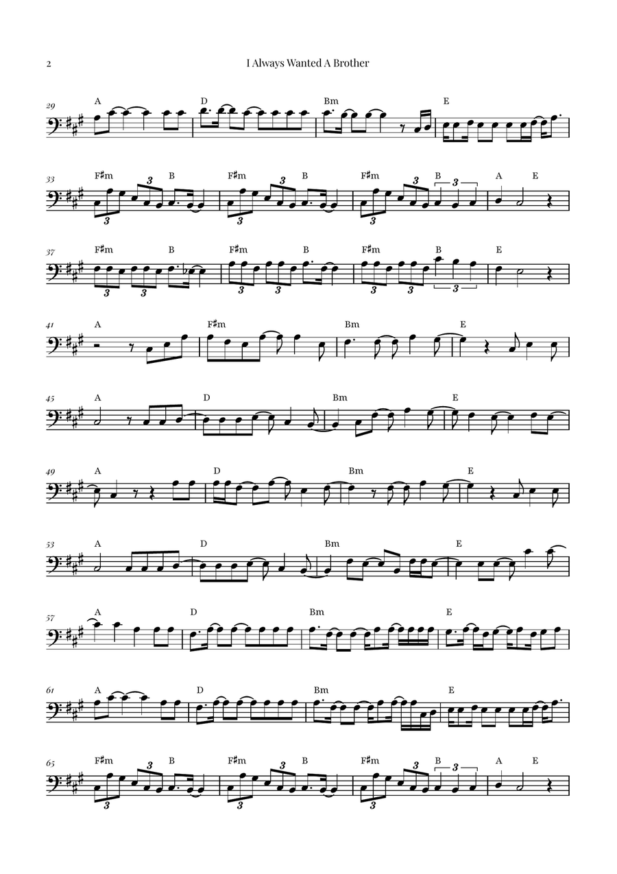 I Always Wanted A Brother Double Bass scores gallery preview page 2