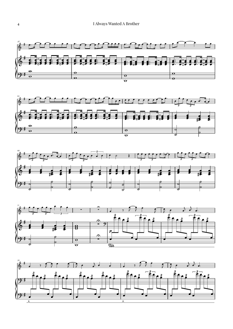 I Always Wanted A Brother Piano scores gallery preview page 4