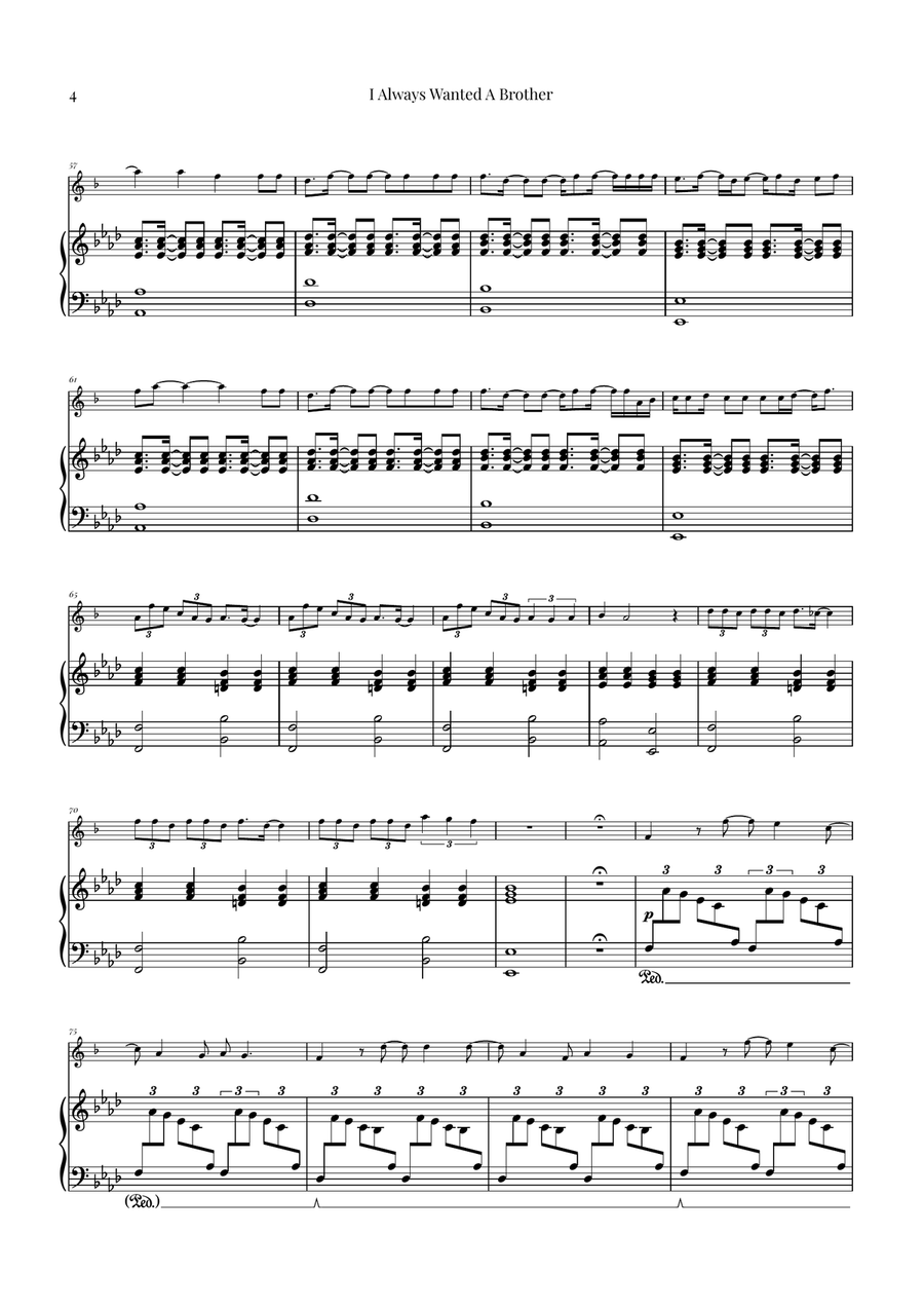 I Always Wanted A Brother Alto Saxophone scores gallery preview page 4