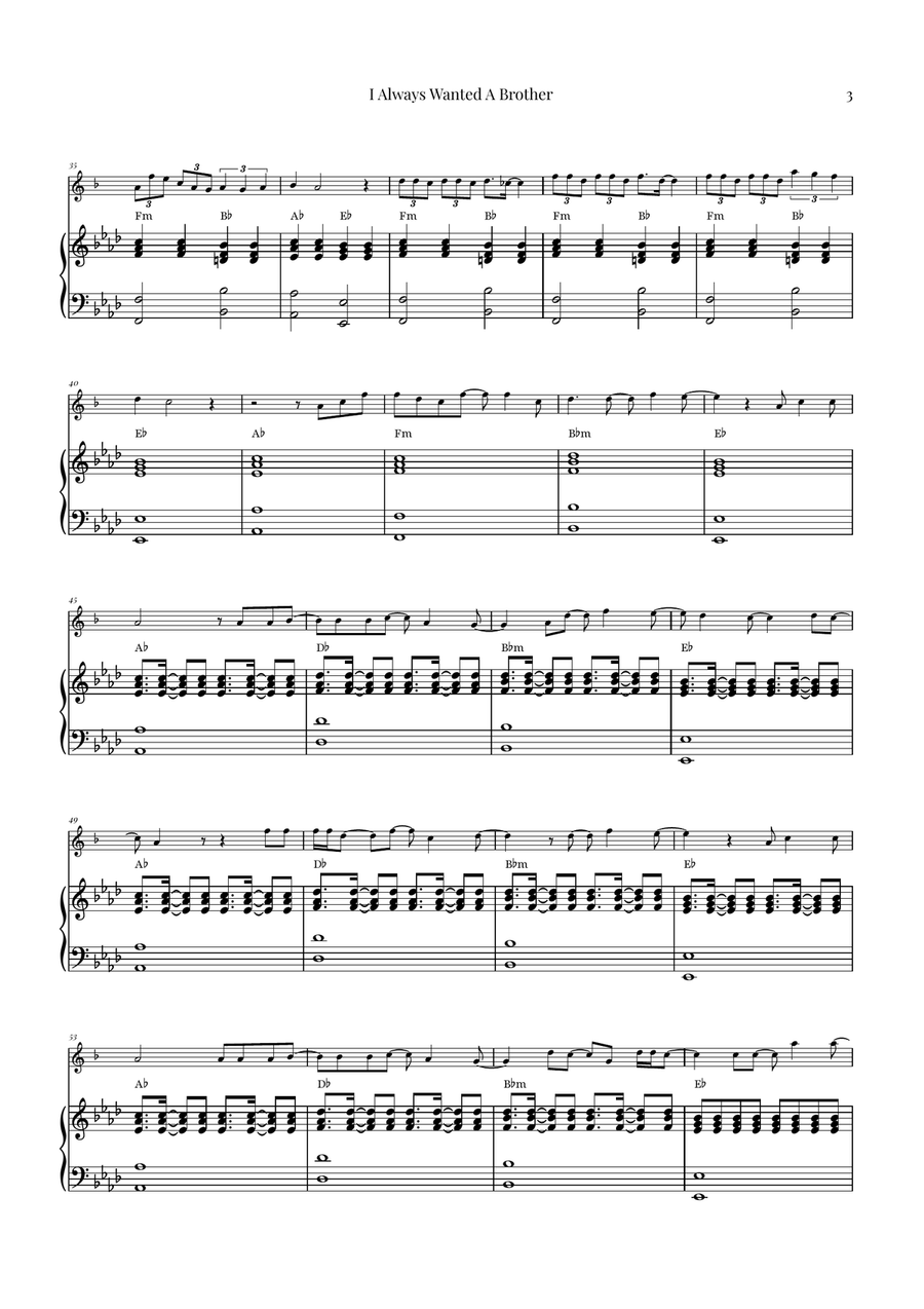 I Always Wanted A Brother Alto Saxophone scores gallery preview page 3