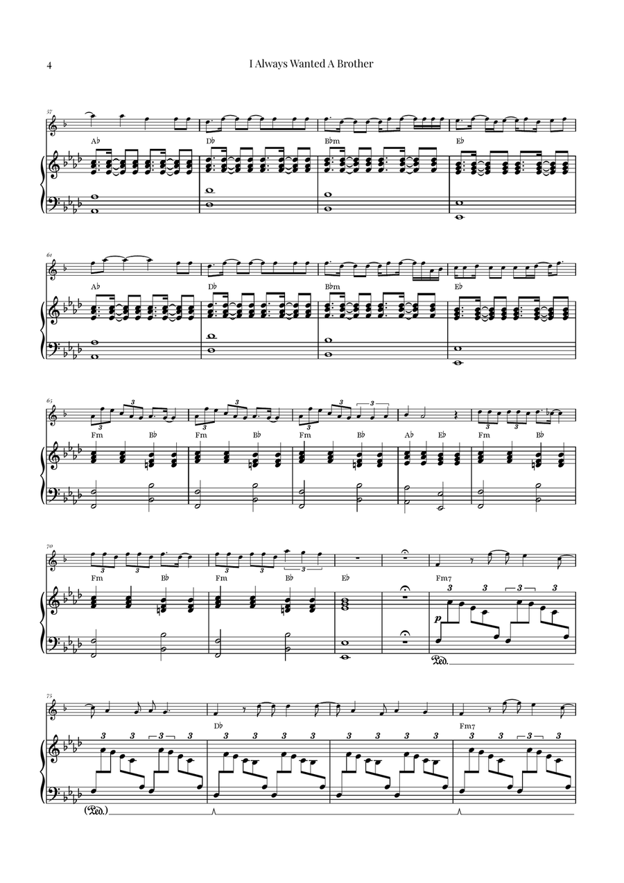 I Always Wanted A Brother Alto Saxophone scores gallery preview page 4