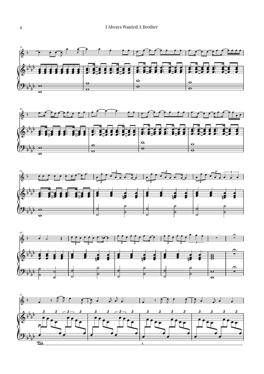 I Always Wanted A Brother Baritone Saxophone scores gallery preview page 4
