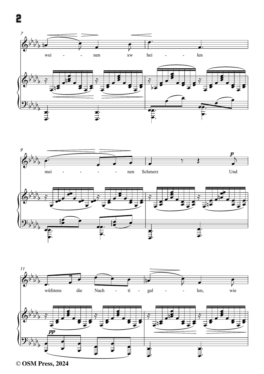 R. Franz-Und wusstens die Blumen,in b flat minor Piano, Vocal scores gallery preview page 4